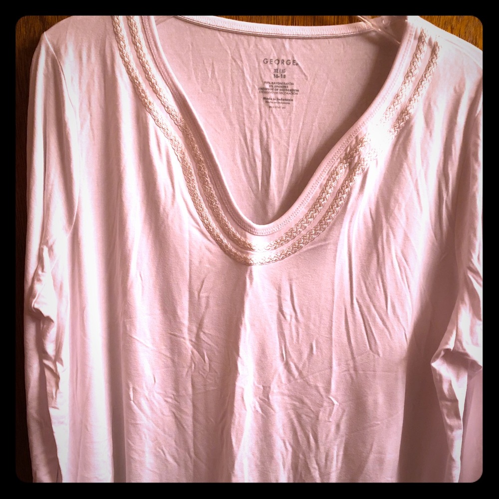 Long sleeve, white shirt by George XL